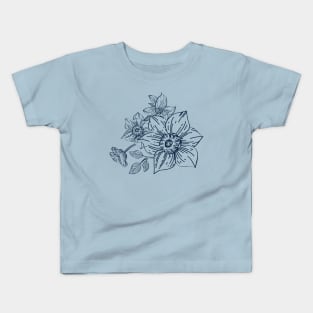 Floral Outline Kids T-Shirt